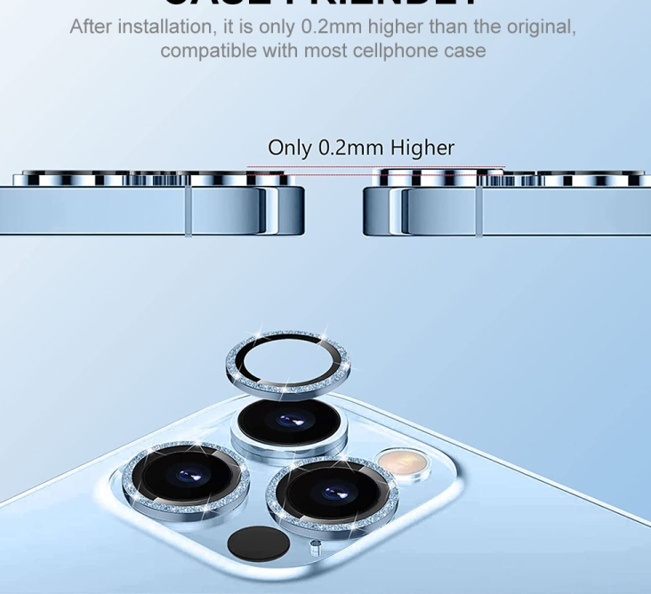 Фото 15. Захисні лінзи на камеру Glitter Camera Lens Защитное стекло на камеру для iPhone 14 Pro