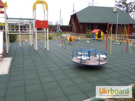 Фото 3. Резиновая плитка для детских площадок: толщина 1 - 5 см. Недорого