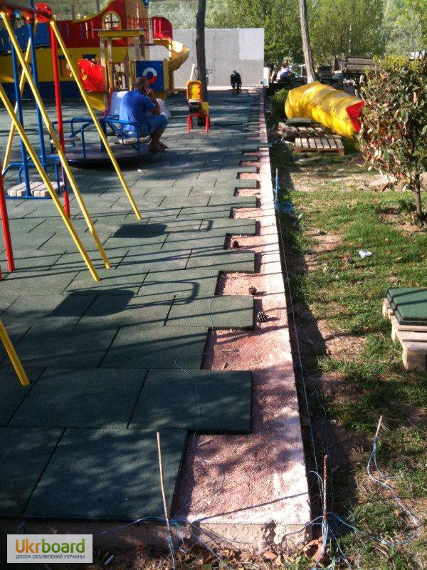 Фото 6. Резиновая плитка для детских площадок: толщина 1 - 5 см. Недорого