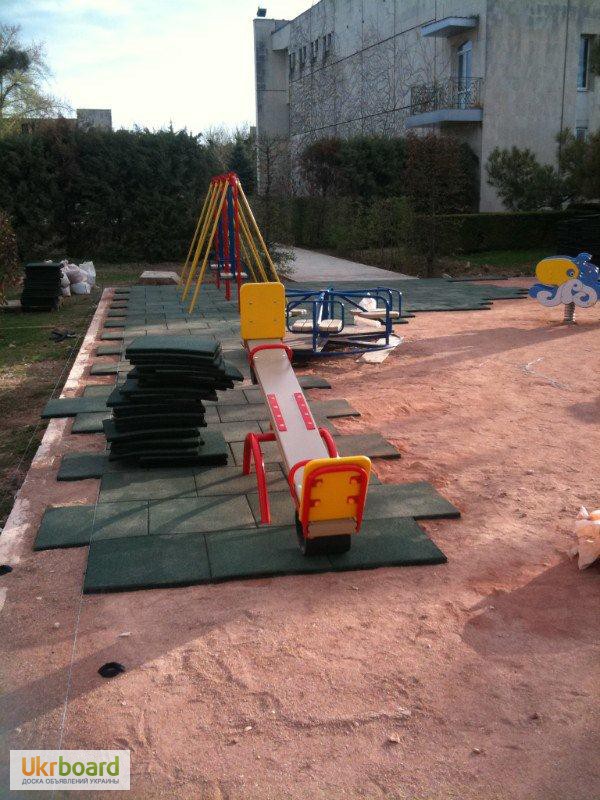 Фото 9. Резиновая плитка для детских площадок: толщина 1 - 5 см. Недорого