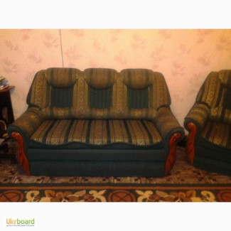 Продам диван-канапе и 2 кресла б/у