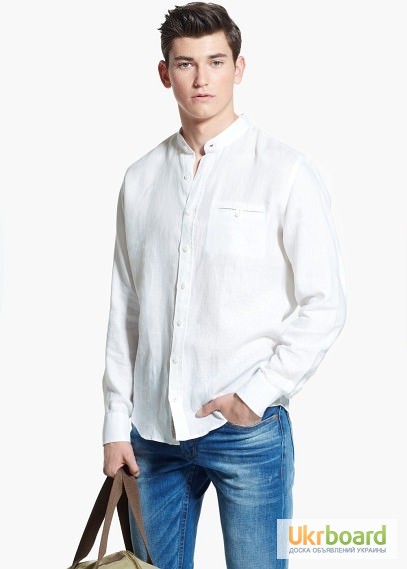Фото 5. Рубашка мужская льняная без ворота распошонкой. Натуральный лен. Любые размеры и модели