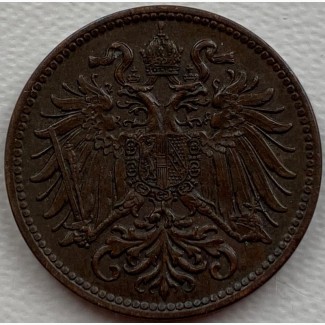 Австро-Венгрия 2 геллера 1915 год ф129