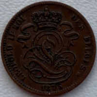 Бельгия 1 сантим 1875 год г75