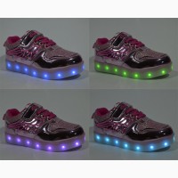 Кроссовки для девочек Свт арт.Q001-2 с LED подстветкой, 11 режимов.с 27-32 р