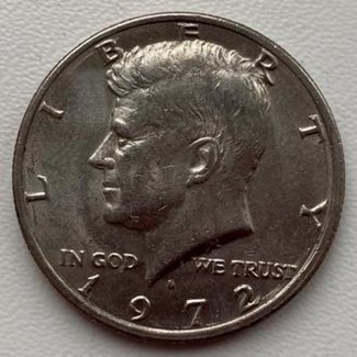 США 1/2 доллара 1972 D год а287
