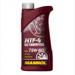 Масло трансмиссионное Mannol MTF-4 Getriebeoel API GL-4 75W-80 синтетическое 4л