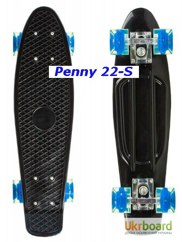 Фото 2. Скейт Penny 22-S skate board Cruiser Fish пенни 56 см светящиеся колеса