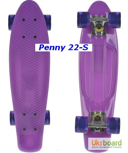 Фото 3. Скейт Penny 22-S skate board Cruiser Fish пенни 56 см светящиеся колеса
