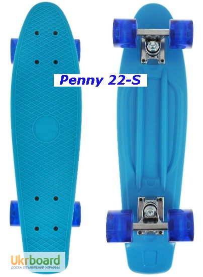 Фото 5. Скейт Penny 22-S skate board Cruiser Fish пенни 56 см светящиеся колеса