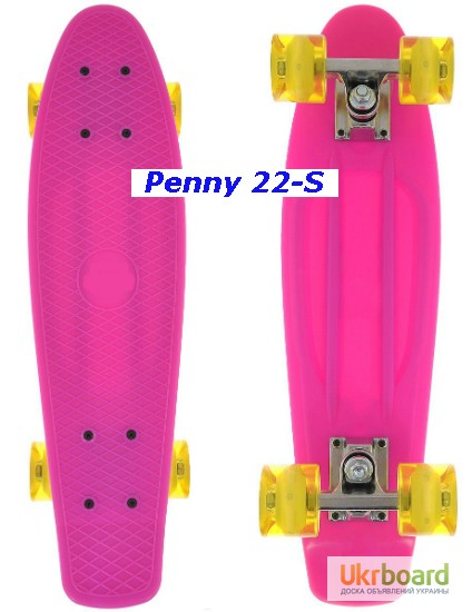 Фото 6. Скейт Penny 22-S skate board Cruiser Fish пенни 56 см светящиеся колеса