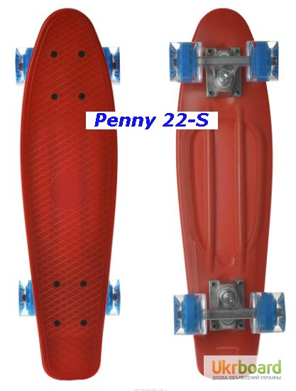 Фото 8. Скейт Penny 22-S skate board Cruiser Fish пенни 56 см светящиеся колеса