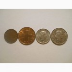 Монеты Швейцарии (4 штуки)