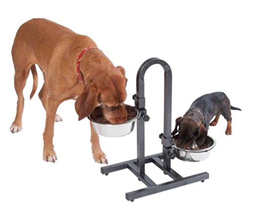 Фото 4. Устойчивая подставка-дуга с двумя мисками (1, 8л) для собак