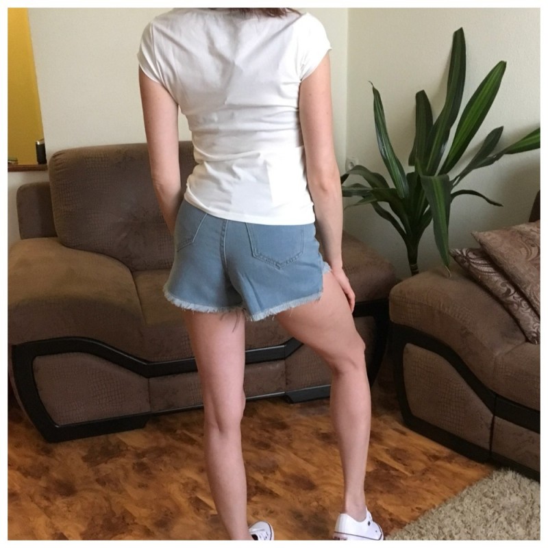 Фото 4. Женские джинсовые шорты с завышенной талией размера S, M, L