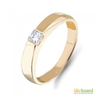Золотое кольцо с бриллиантом 0, 20 карат. НОВЫЕ (Код: 14903) Есть и в белом золоте