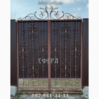 Ворота распашные, металлические сварные ворота, кованые, фото, купить, заказать, цена