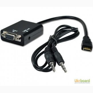 Конвертер HDMI-VGA (сигнал HDMI в аналоговый VGA) + аудио