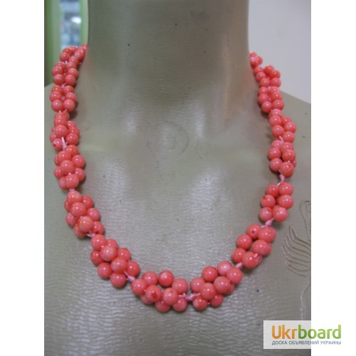 Фото 2. Ожерелье из коралла розового, коралл натуральный, цвет нежно розовый Коралл - натуральн