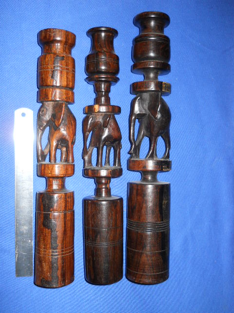 Фото 6. Cтаринные деревянные подсвечники