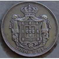 Португалия 1000 рейс 1899 г. серебро ОРИГИНАЛ!!! ОТЛИЧНОЕ СОСТОЯНИЕ