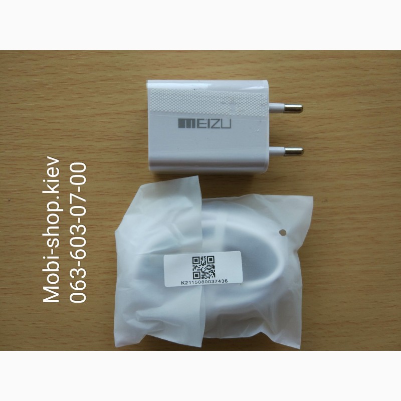 Фото 4. Зарядка СЗУ USB Meizu с кабелем Type-C 2A