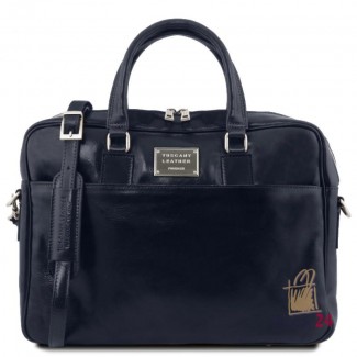 Кожаный портфель для ноутбука Tuscany Leather TL141241 (темно синий)