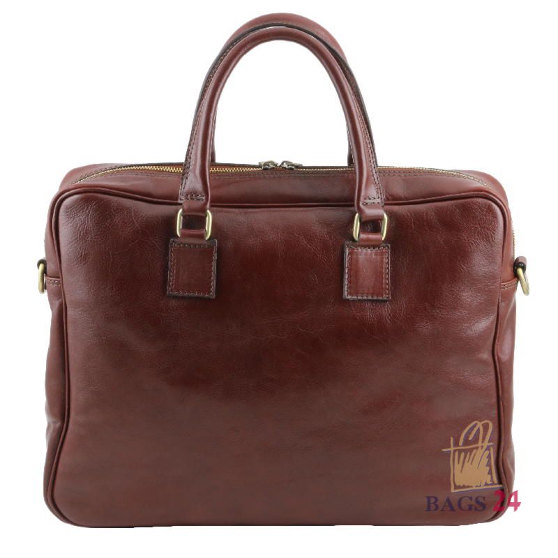 Фото 7. Кожаный портфель для ноутбука Tuscany Leather TL141241 (темно синий)