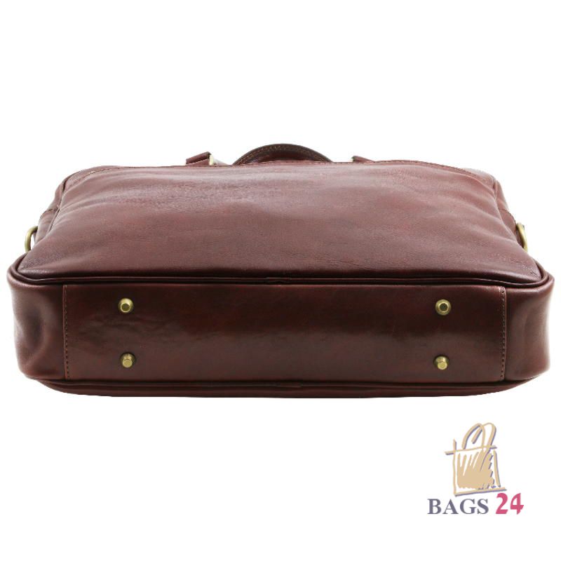 Фото 8. Кожаный портфель для ноутбука Tuscany Leather TL141241 (темно синий)