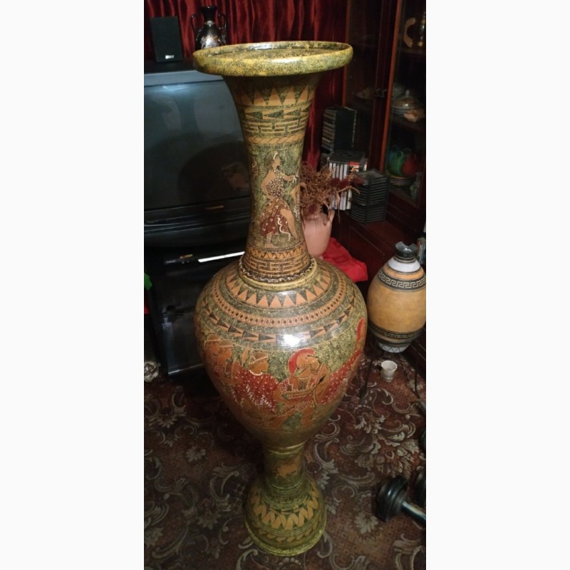 Фото 3. Две большие напольные вазы по цене одной. Ручная роспись. Гончарная работа, керамика