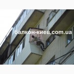 Обшивка балкона сайдингом. Наружная обшивка балкона. Киев