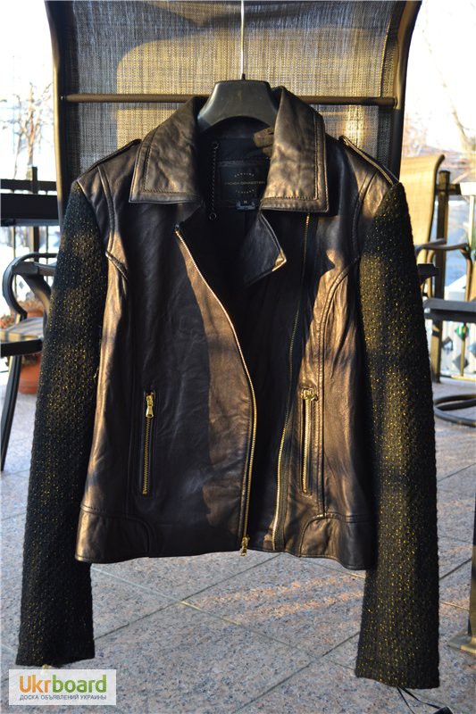 Фото 12. Куртка french connection black lambskin leather, оригина