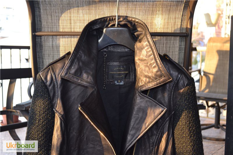 Фото 2. Куртка french connection black lambskin leather, оригина