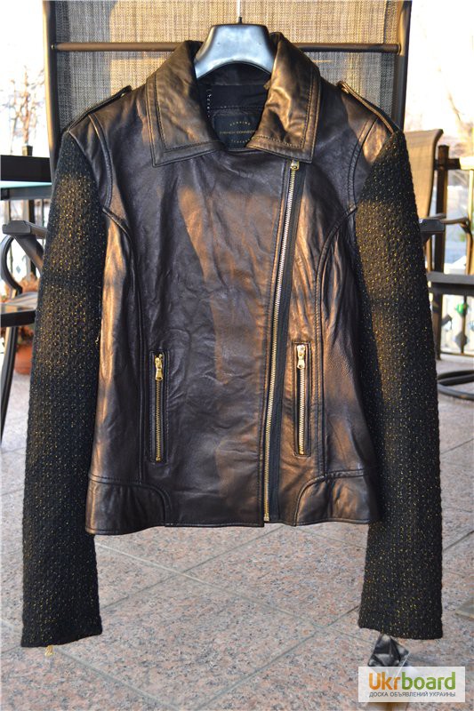 Фото 4. Куртка french connection black lambskin leather, оригина