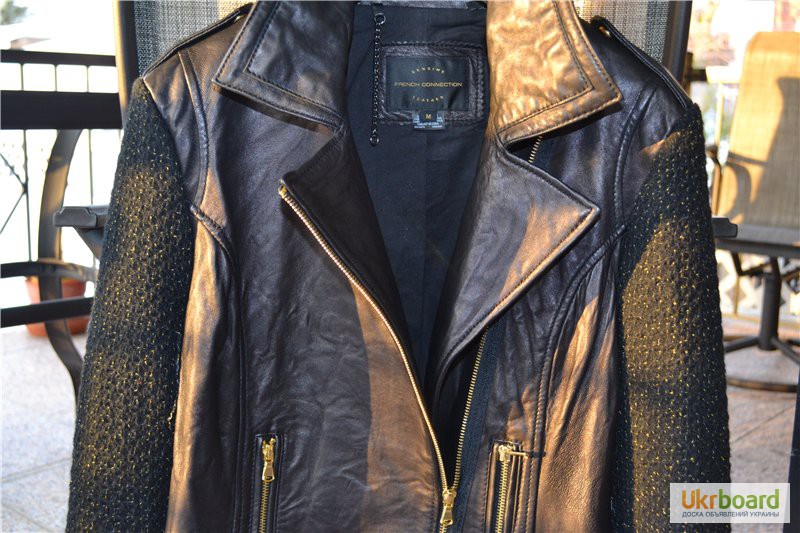 Фото 6. Куртка french connection black lambskin leather, оригина