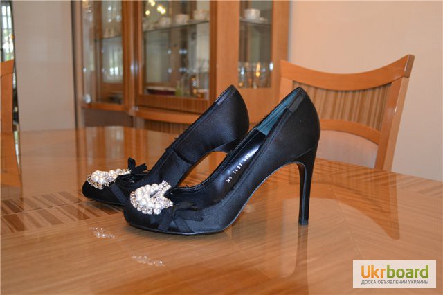 Фото 13. Туфли женские pedro garcia black satin womens shoes, ори