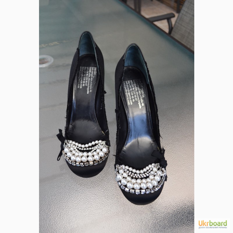 Фото 3. Туфли женские pedro garcia black satin womens shoes, ори