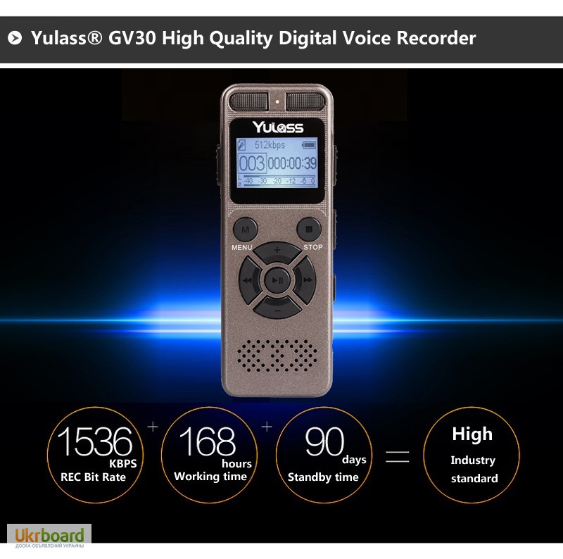 Фото 6. Yulass GV30 цифровой диктофон 8гб мини mp3-плеер поддержка карты памяти до 64 гб