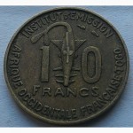 Того 10 франков 1957 год СОХРАН
