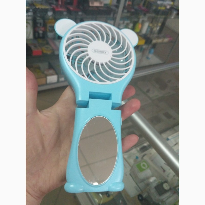 Фото 18. Вентилятор зеркало с ушками Remax (OR) Fan Mirror Foldable (F17)