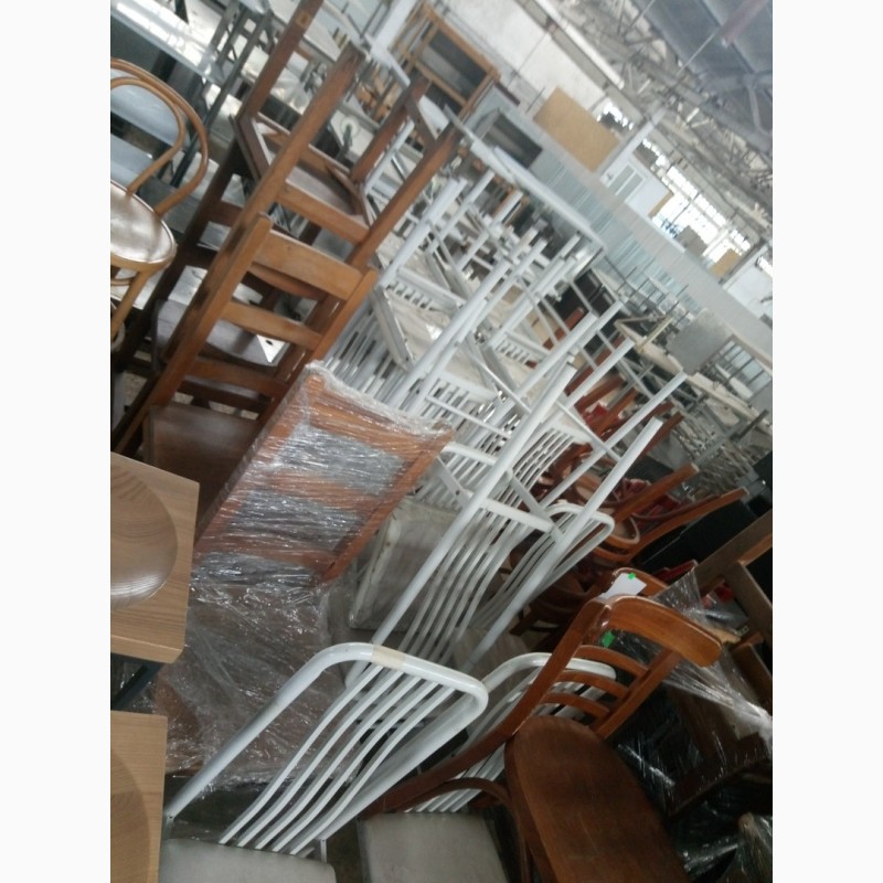Фото 2. Б/у стілець металевий білий для кафе, ресторана