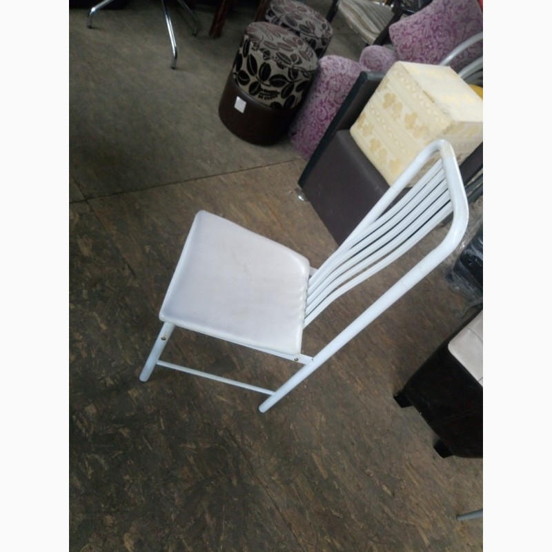 Фото 3. Б/у стілець металевий білий для кафе, ресторана