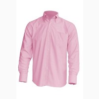 Рубашка мужская с длинным рукавом розовая