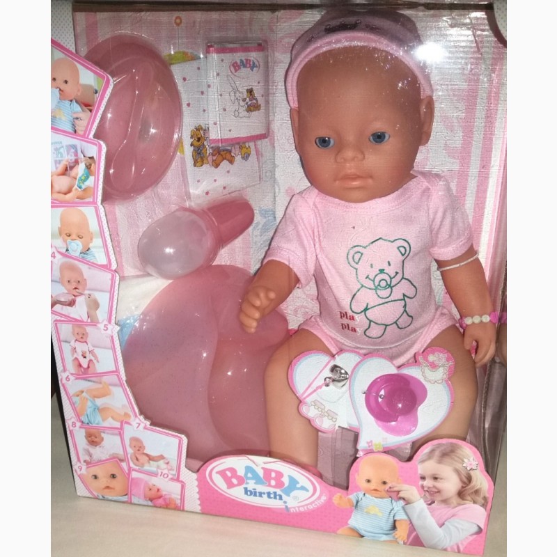Кукла Пупс Baby Birth интерактивный, 9 функция и 10 аксессуаров