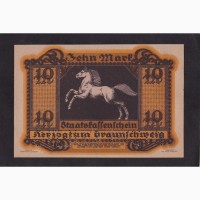 10 марок 1923г. A.S.R. BR. 71926* Брауншвейг. Германия. Отличная в коллекцию
