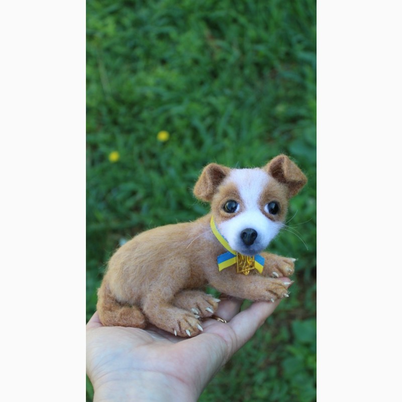 Фото 9. Пес Патрон іграшка валяна з шерсті інтерєрна собачка хендмєйд песик