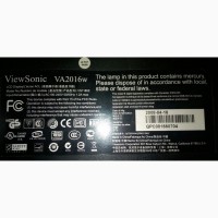 Монитор 20 Viewsonic VA2016w, компьютерный