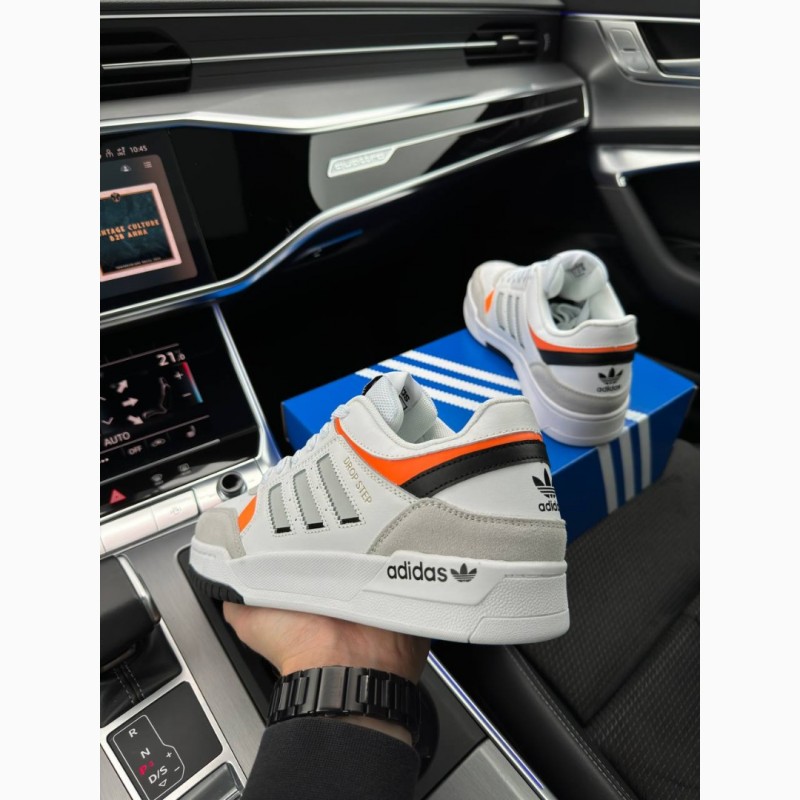 Фото 8. Adidas Originals Drop Step White Gray Orange - кроссовки мужские белые