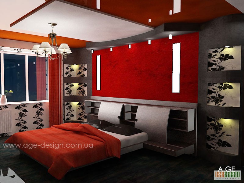 Фото 3. Дизайн интерьера спальной комнаты