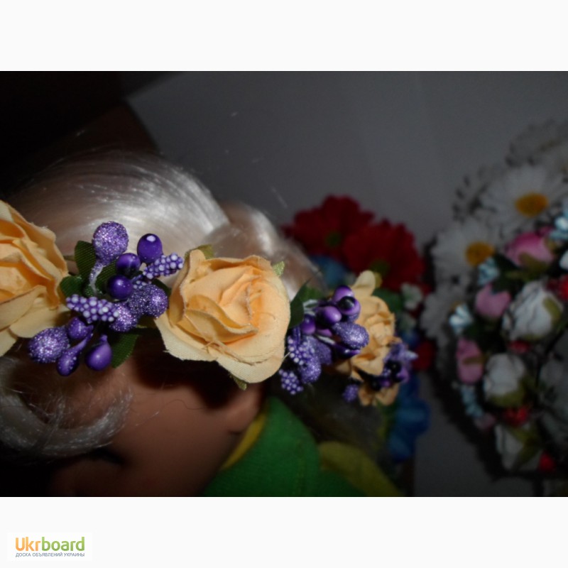Фото 16. 70 грн/шт Украинский венок обруч. Веночек нежные мелкие розы